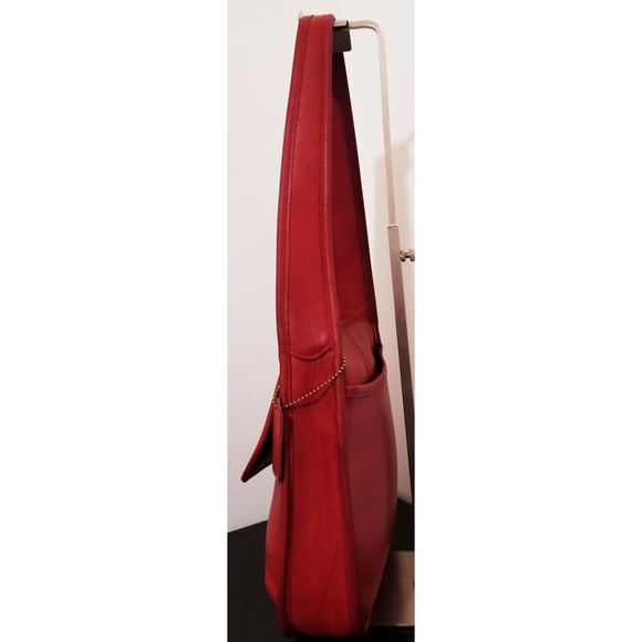 Coach RARE VTG 9034 Red Leather Ergo Flap Bag 💋 - Picture 5 of 13